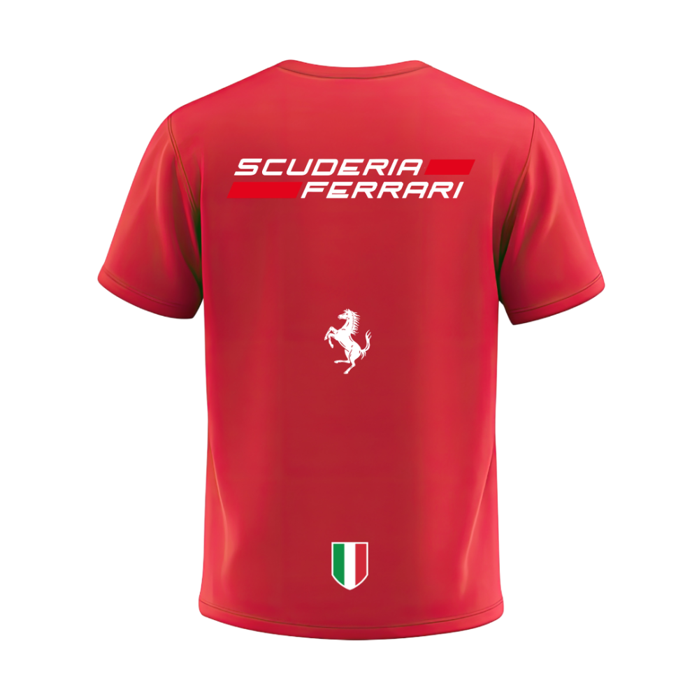 Camiseta Ferrari Leclerc Basic Vermelha